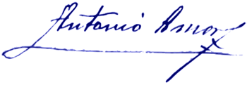 Autógrafo de Antonio Amor Antequera